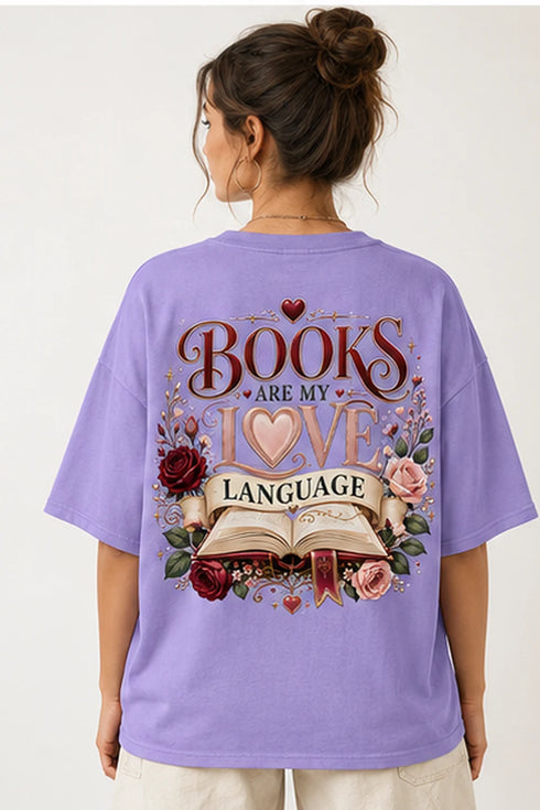 Rare Mode Antisocial Book Club Oversized T-Shirt in Purple oversized t-shirt back graphic