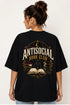 Rare Mode Books Are My Love Language Oversized T-Shirt in Black oversized t-shirt back graphic