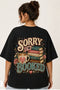 Rare Mode Sorry I’m Booked Oversized T-Shirt in Black oversized t-shirt back graphic