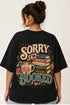 Rare Mode Sorry I’m Booked Oversized T-Shirt in Black oversized t-shirt back graphic