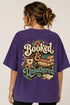 Rare Mode Booked & Unbothered Oversized T-Shirt in Purple oversized t-shirt back graphic