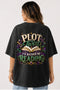 Rare Mode Plot Twist I’d Rather Be Reading Oversized T-Shirt in Black oversized t-shirt back graphic