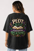Rare Mode Plot Twist I’d Rather Be Reading Oversized T-Shirt in Black oversized t-shirt back graphic
