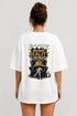Books Because Reality Is Overrated Premium Oversized Graphic T-Shirt for Women