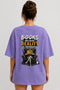 Books Because Reality Is Overrated Premium Oversized Graphic T-Shirt for Women