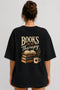 Books Are My Therapy Premium Oversized Graphic T-Shirt for Women