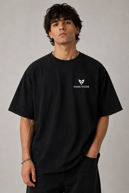 God Mode Oversized Black T-Shirt