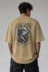 RARE MODE Out of Reach oversized T-shirt front view with left chest logo