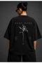 Rare Mode Oversized Washed Black Tee – Women’s Heavyweight Streetwear