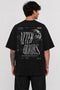 Rare Mode After Hours Oversized Black T-Shirt back view