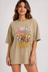 All I Need Is Dogs Oversized T-Shirt in Beige
