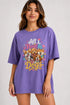 All I Need Is Dogs Oversized T-Shirt in Purple