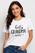 Women's Best Grandma Ever premium cotton regular fit T-shirt in White, front view
