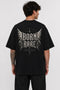 Rare Mode Born Rare Oversized Black T-Shirt back view