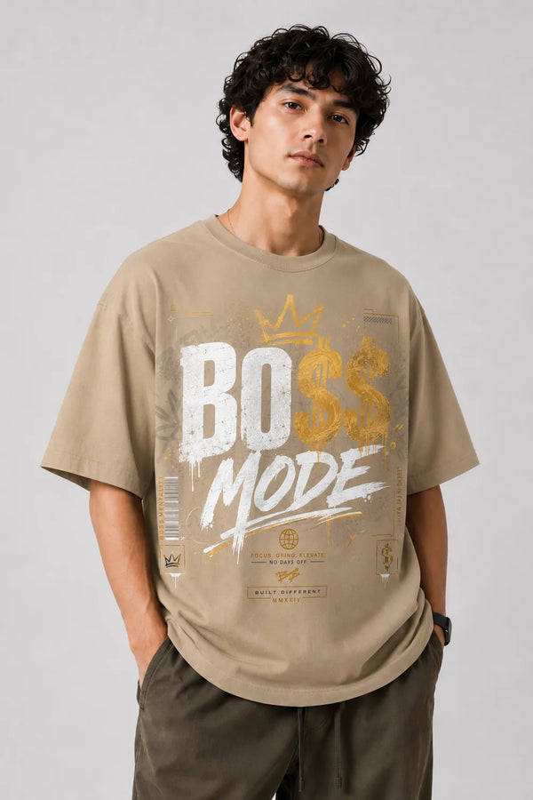 Boss Mode Oversized T-Shirt – Premium Streetwear Graphic Tee