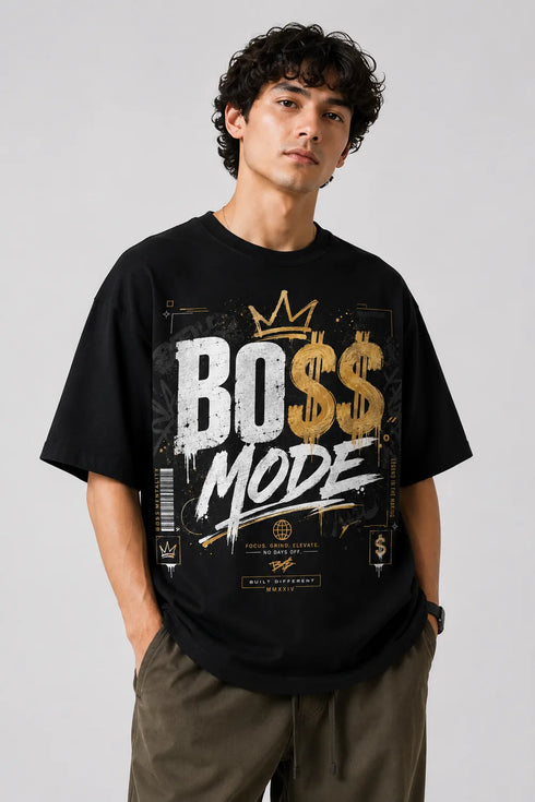 Boss Mode Oversized T-Shirt – Premium Streetwear Graphic Tee