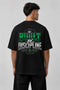 Built By Discipline Oversized Graphic T-Shirt Rare Mode - Built By Discipline Black Back