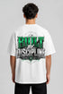 Built By Discipline Oversized Graphic T-Shirt Rare Mode - Built By Discipline White Back