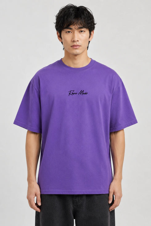 Chase Strength Daily Oversized Graphic T-Shirt Rare Mode - Chase Strength Daily Purple Front
