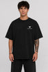 Rare Mode Discipline Is Luxury Oversized Black T-Shirt front view