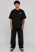 Rare Mode Discipline Is Luxury Oversized Black T-Shirt full view