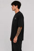 Rare Mode Discipline Is Luxury Oversized Black T-Shirt side view