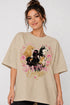 Dog Mom Energy Oversized T-Shirt in Beige