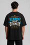 Earn Your Strength Oversized Graphic T-Shirt Rare Mode - Earn Your Strength Black Back