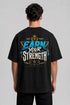 Earn Your Strength Oversized Graphic T-Shirt Rare Mode - Earn Your Strength Black Back