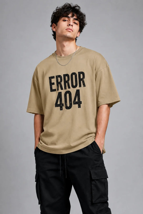 ERROR 404 Oversized Graphic T-Shirt