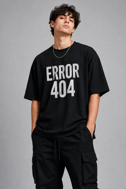 ERROR 404 Oversized Graphic T-Shirt