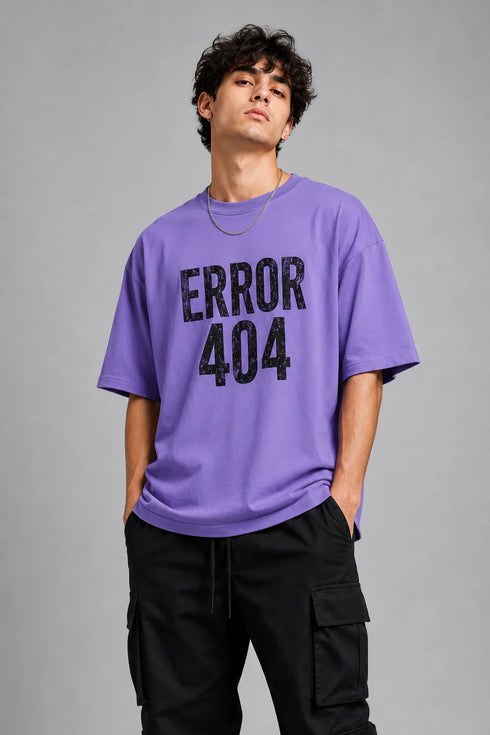 ERROR 404 Oversized Graphic T-Shirt