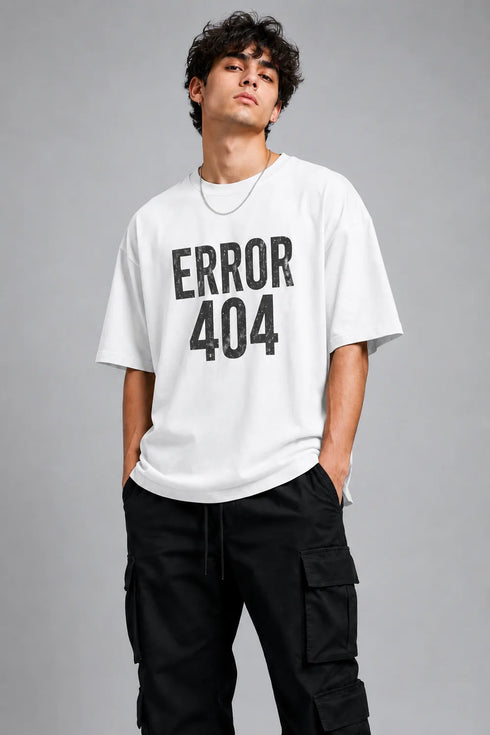 ERROR 404 Oversized Graphic T-Shirt
