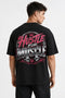 Hustle For Muscle Oversized Graphic T-Shirt Rare Mode - Hustle For Muscle Black Back
