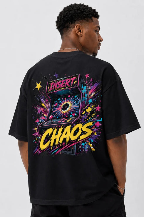 Insert Chaos Oversized Graphic T-Shirt Rare Mode