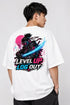 Level Up or Log Out Oversized Graphic T-Shirt Rare Mode