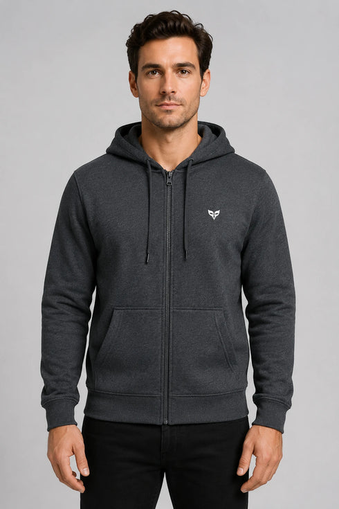 Men Premium Cotton Hoodie - Charcoal Grey