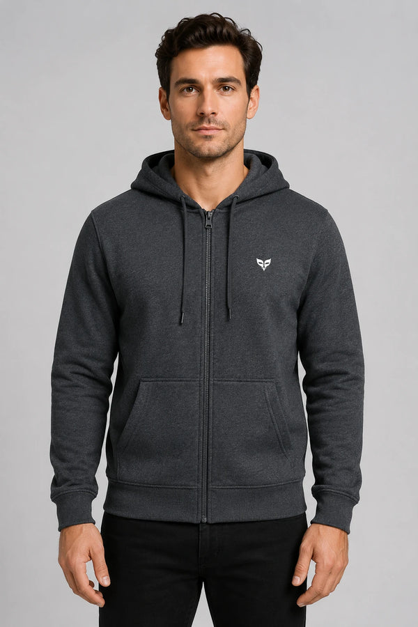 Men Premium Cotton Hoodie - Charcoal Grey
