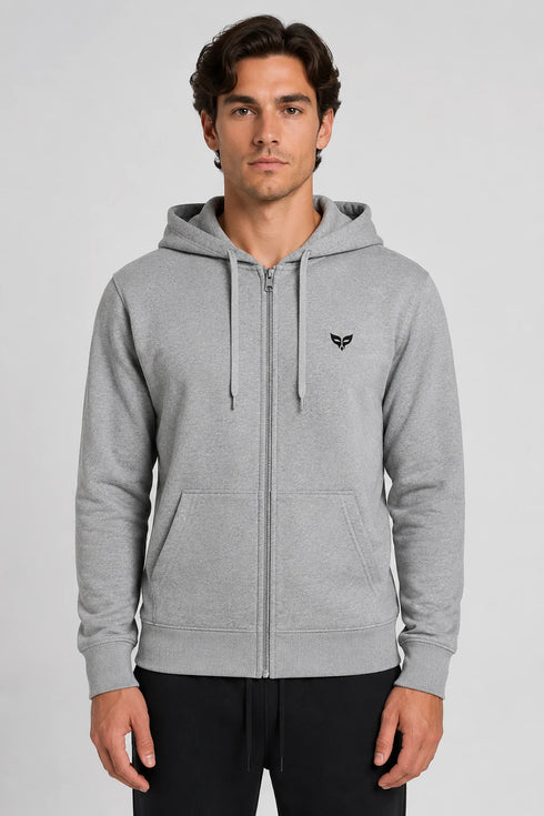 Men Premium Cotton Hoodie - Light Grey