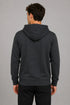 Men Premium Cotton Hoodie - Charcoal Grey back view