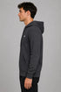 Men Premium Cotton Hoodie - Charcoal Grey side view