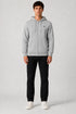 Men Premium Cotton Hoodie - Light Grey full view