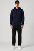 Men Premium Cotton Hoodie - Navy Blue full view