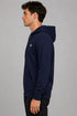 Men Premium Cotton Hoodie - Navy Blue side view