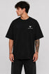 Rare Mode Midnight Circuit Oversized Black T-Shirt front view