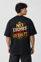 No Excuses Only Results Oversized Graphic T-Shirt Rare Mode - No Excuses Only Results Black Back