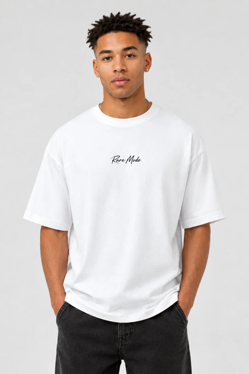 No Excuses Only Results Oversized Graphic T-Shirt Rare Mode - No Excuses Only Results White Front
