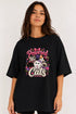 Powered By Cats Oversized T-Shirt in Black