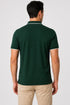 Rare Mode Men’s 280 GSM Bio-Washed Cotton Polo T-Shirt in Bottle Green back view