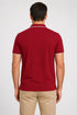 Rare Mode Men’s 280 GSM Bio-Washed Cotton Polo T-Shirt in Red back view